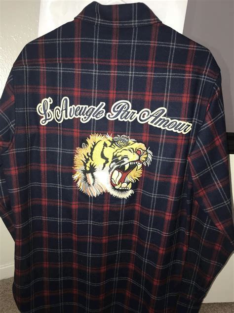 gucci flannel tiger